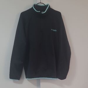 Mens Columbia Black 1/4 Zip Fleece Size Large